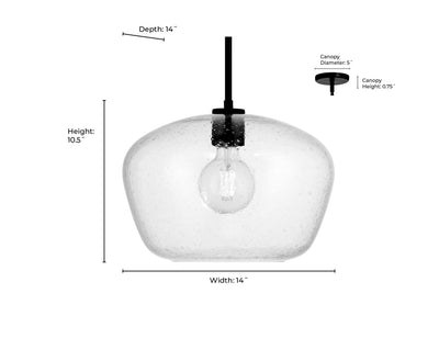 10.5'' Pomari Matte Black 1 Light Pendant