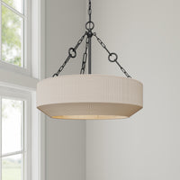21.5'' Tresselle Matte Black 3 Light Pendant