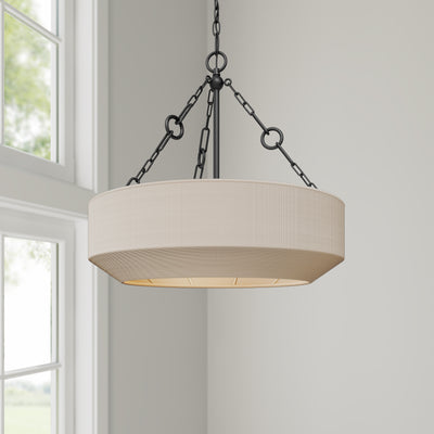 21.5'' Tresselle Matte Black 3 Light Pendant