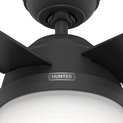 52 inch Dempsey Matte Black Ceiling Fan with LED Light Kit and Handheld Remote