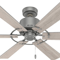 52 inch Gilrock Matte Silver Ceiling Fan and Pull Chain