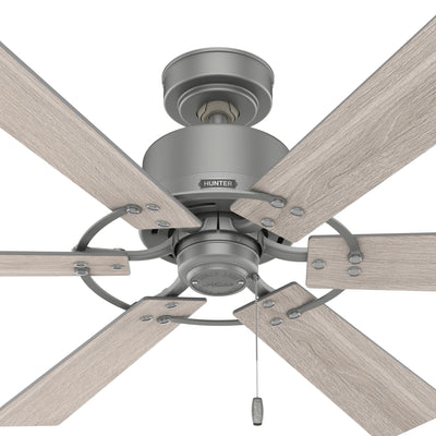 52 inch Gilrock Matte Silver Ceiling Fan and Pull Chain