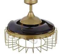 48 Inch Antique Gold Retractable Blade Ceiling Fan
