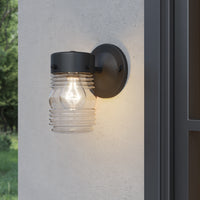 4.5'' Bravyn Powder Coated Black 1 Light Lantern