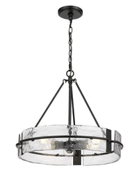 17.25'' Rezi Matte Black 3 Light Pendant