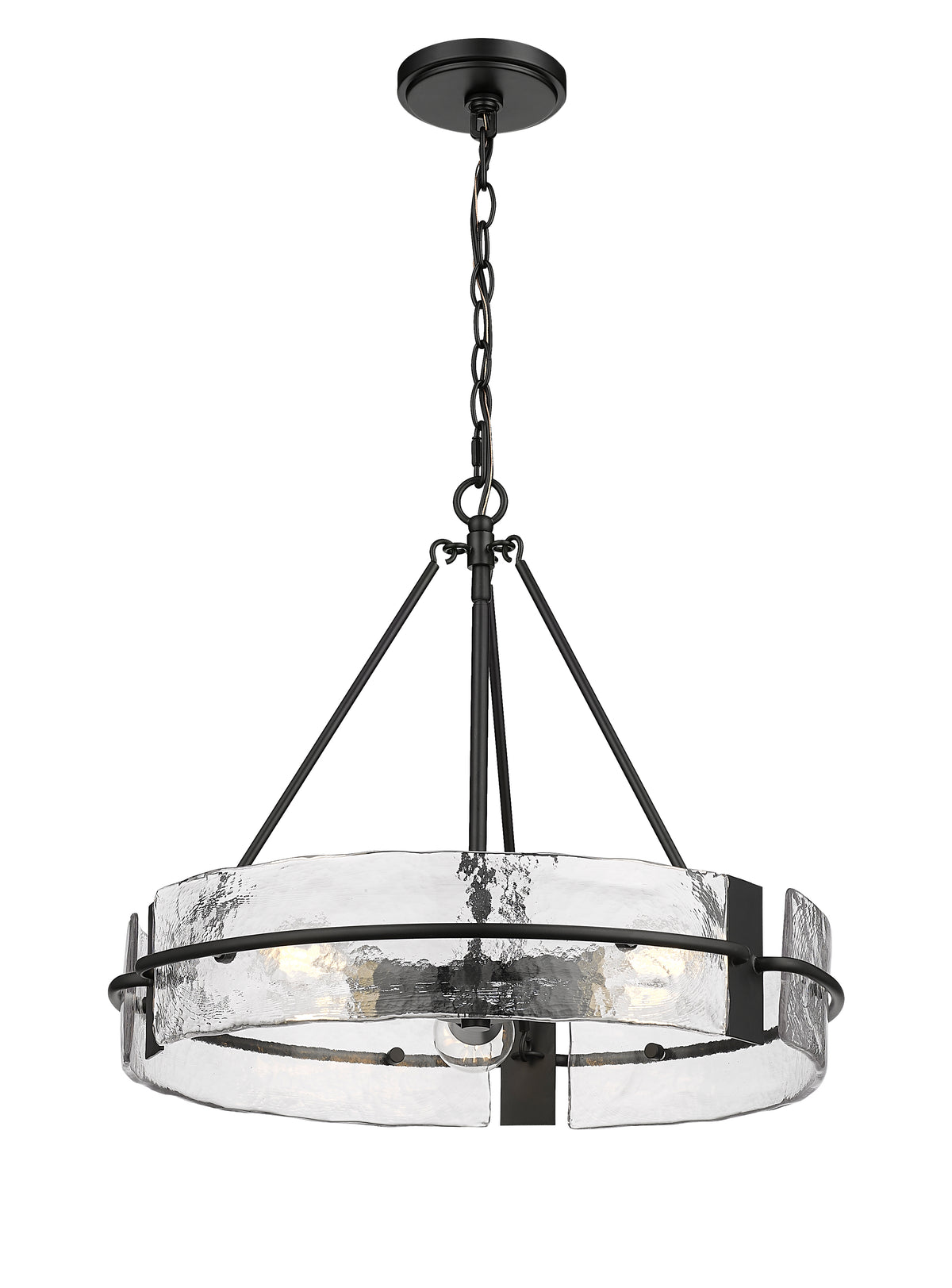 17.25'' Rezi Matte Black 3 Light Pendant