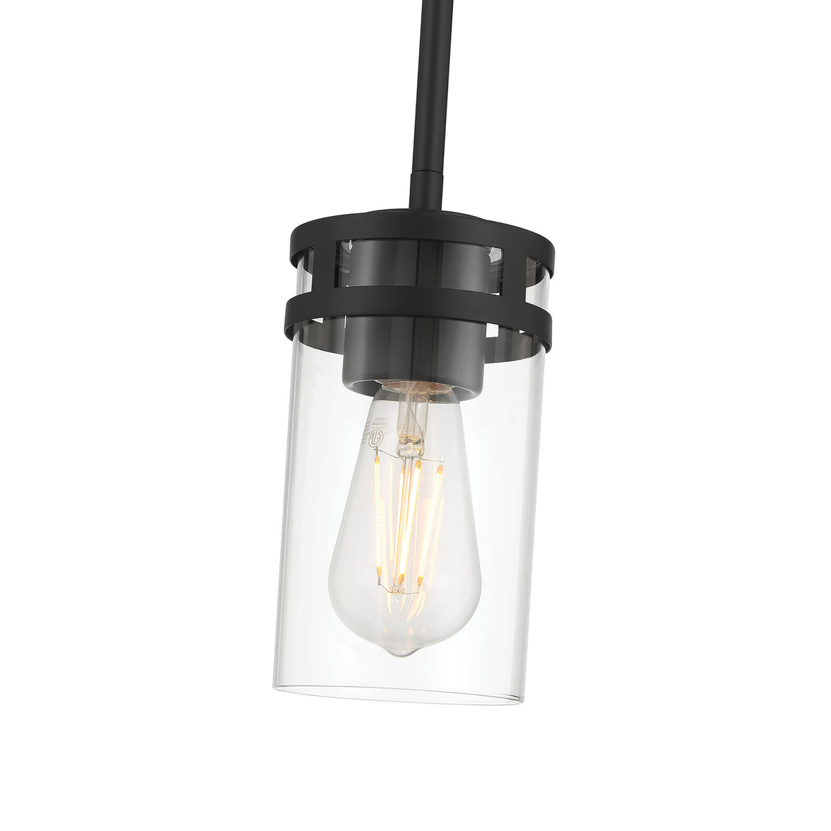 7.75'' Lunden Matte Black 1 Light Mini Pendant