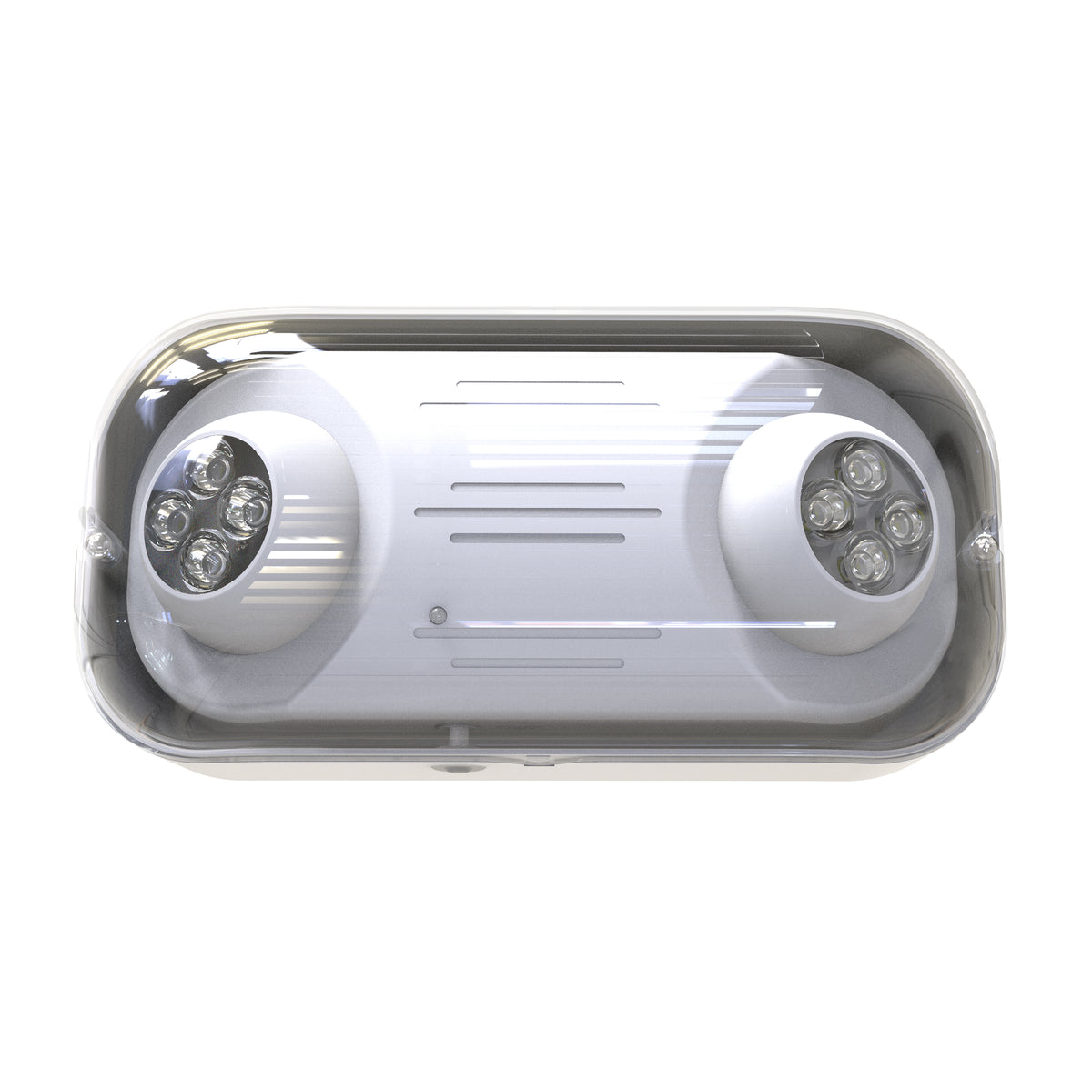 12-inch White Outdoor Emergency Light with 5W Output and 120-277V Input