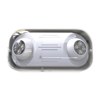 12-inch White Outdoor Emergency Light with 5W Output and 120-277V Input