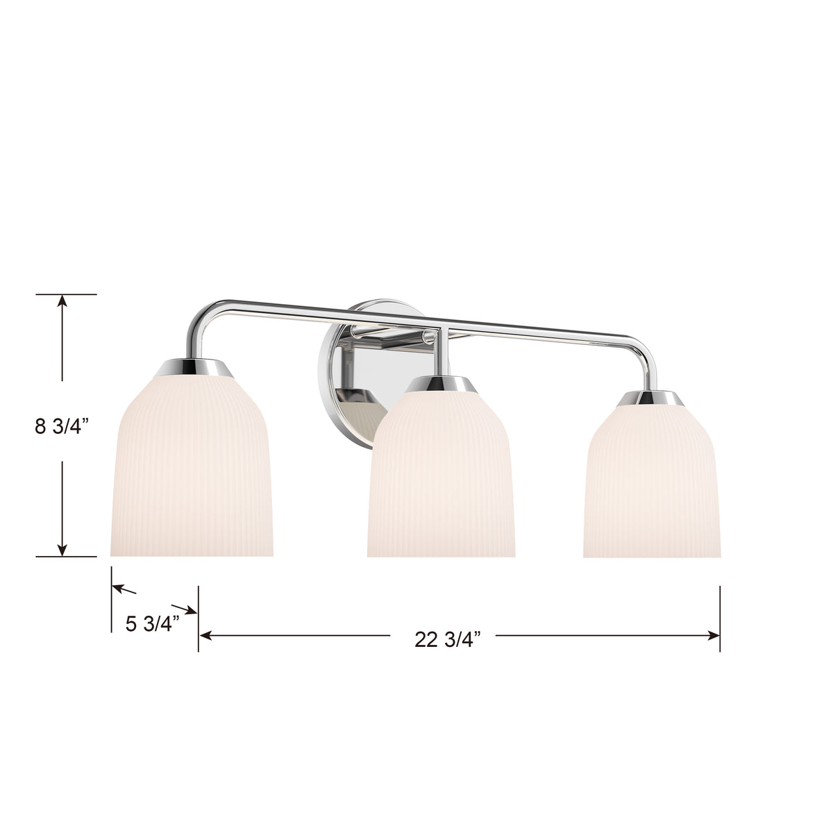 22.75'' Norah Chrome 3 Light Bath Vanity