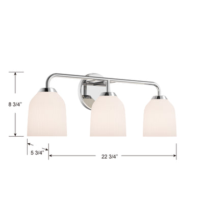 22.75'' Norah Chrome 3 Light Bath Vanity
