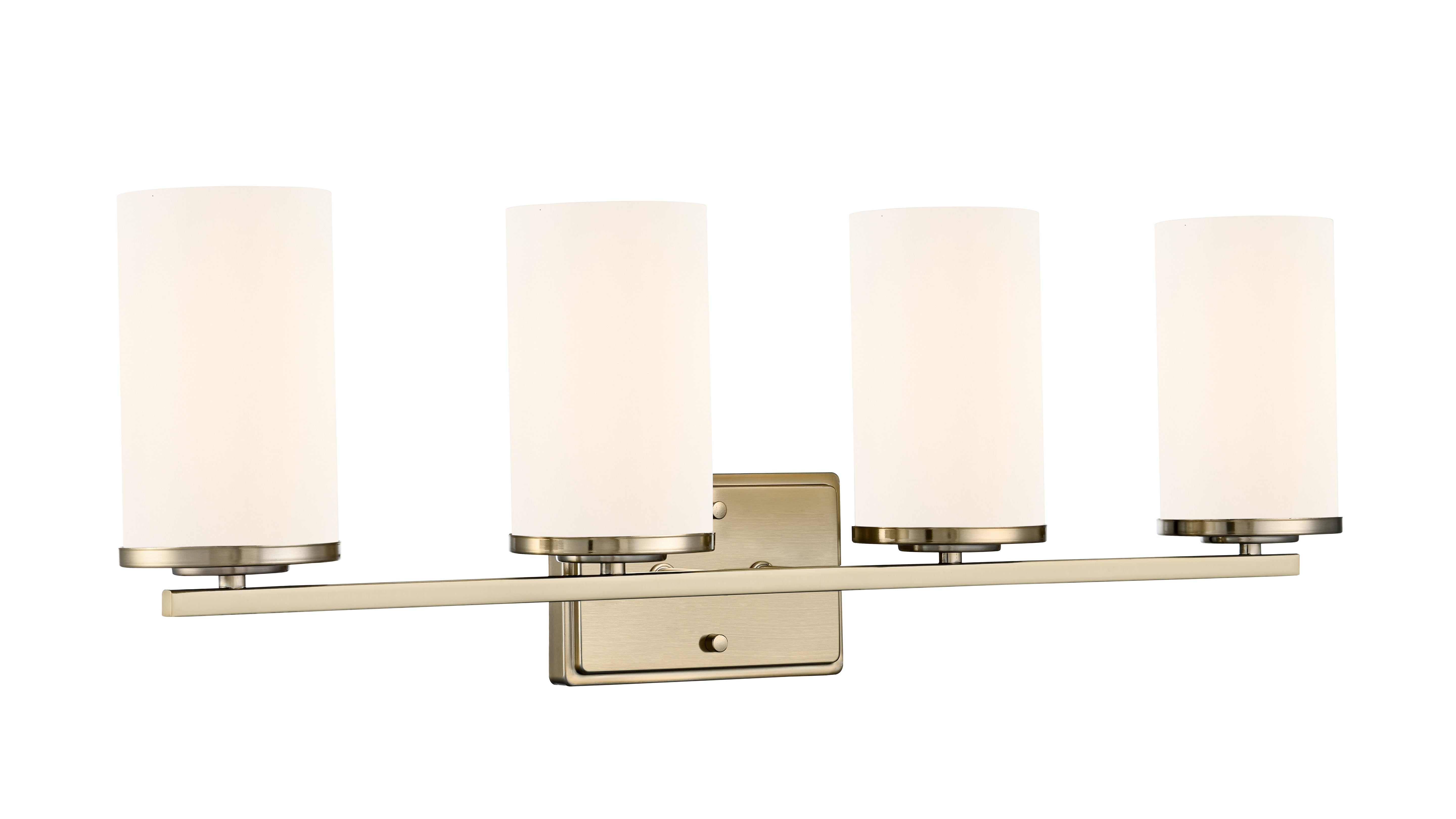 27.75-inch Verlana Modern Gold 4-Light Etched White Glass Bathroom Vanity Light