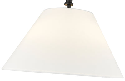 13.25'' Adorra Matte BlackWhite 3 Light Semi-Flush Mount