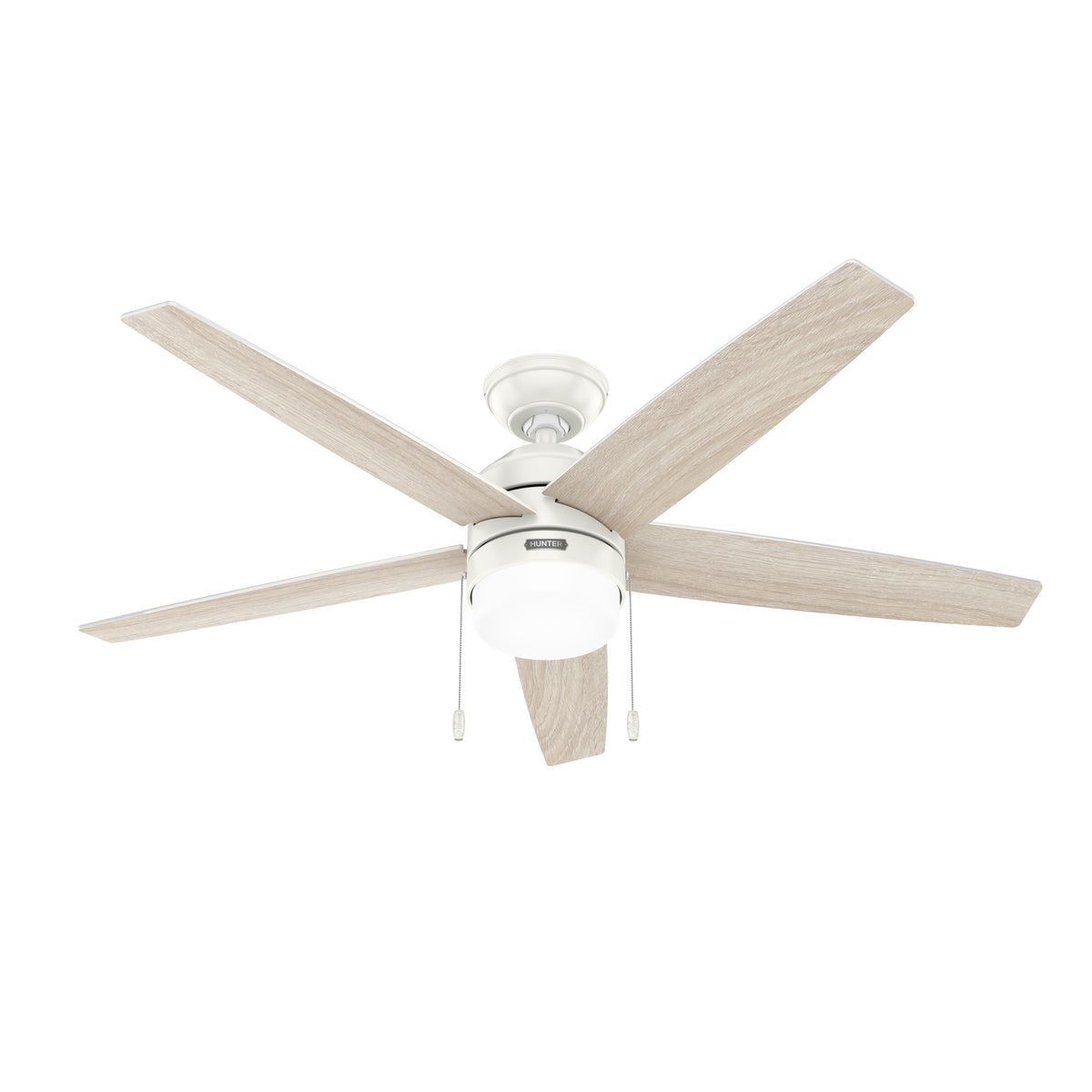 52 inch Bardot Fresh White Ceiling Fan with LED Light Kit and Pull Chain