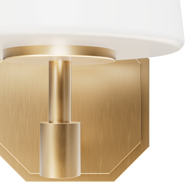 Nolita 10-inch 1-light Alturas Gold Wall Sconce with Cased White Glass