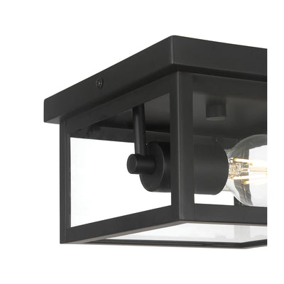 4.75'' Evanton Powder Coated Black 1 Light Flush Mount