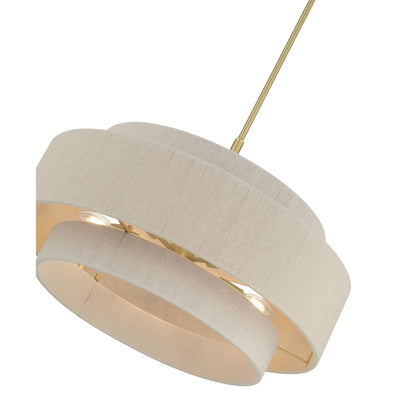 15.75'' Helbert Vintage Brass 5 Light Pendant