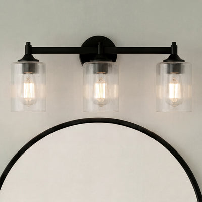 23.75'' Ryehouse Matte Black 3 Light Bath Vanity