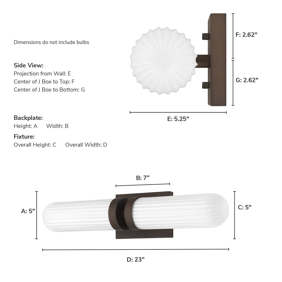 Beverly Glen 24-inch 2-light Matte Bronze Vanity Light with Milk Glass
