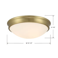 4.25'' Baumann Vintage Brass 2 Light Flush Mount