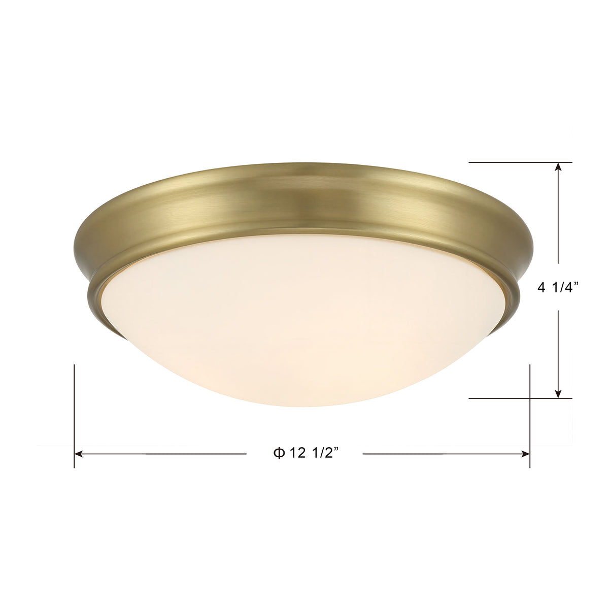 4.25'' Baumann Vintage Brass 2 Light Flush Mount