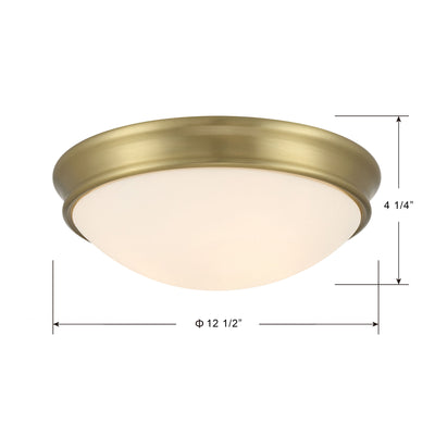 4.25'' Baumann Vintage Brass 2 Light Flush Mount