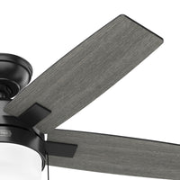44 inch Anisten Matte Black Ceiling Fan with LED Light Kit and Pull Chain