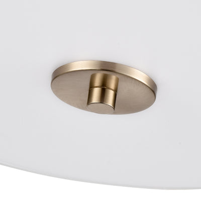 10.5'' Guyten Modern GoldWhite 2 Light Semi-Flush Mount