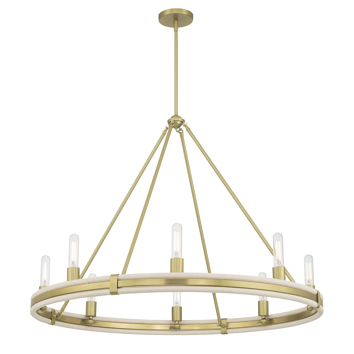 29'' Rovessa Vintage Brass 6 Light Chandelier