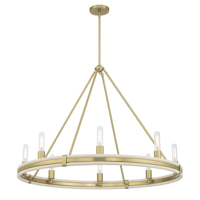 29'' Rovessa Vintage Brass 6 Light Chandelier