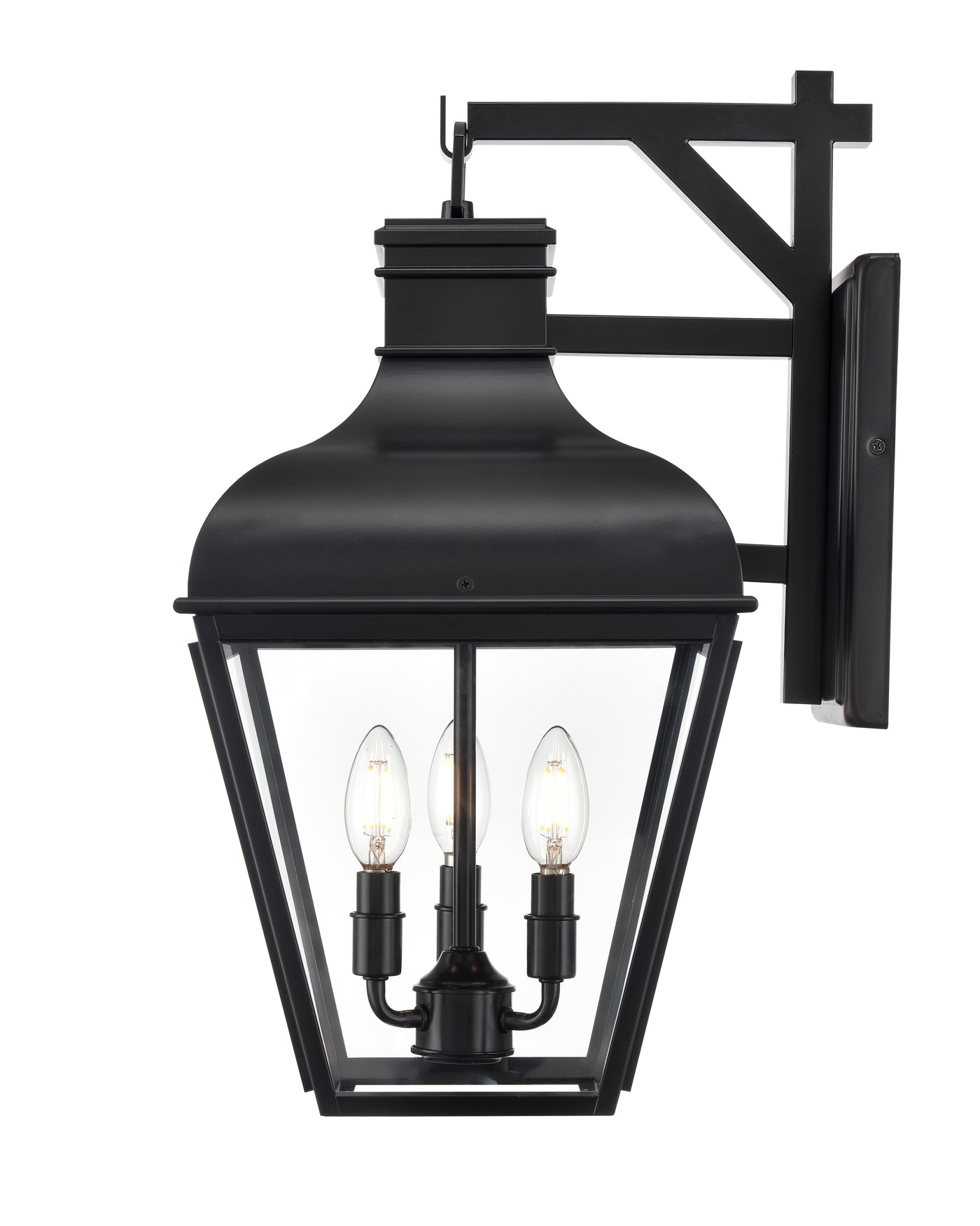 11'' Edenton Matte Black 3 Light Wall Sconce