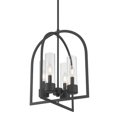 19.5'' Evandrel Matte Black 4 Light Pendant