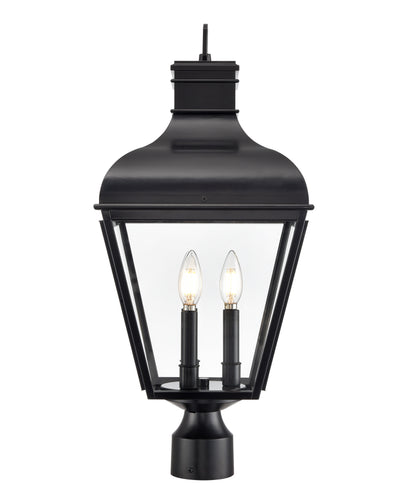 24'' Edenton Matte Black 3 Light Post Lantern