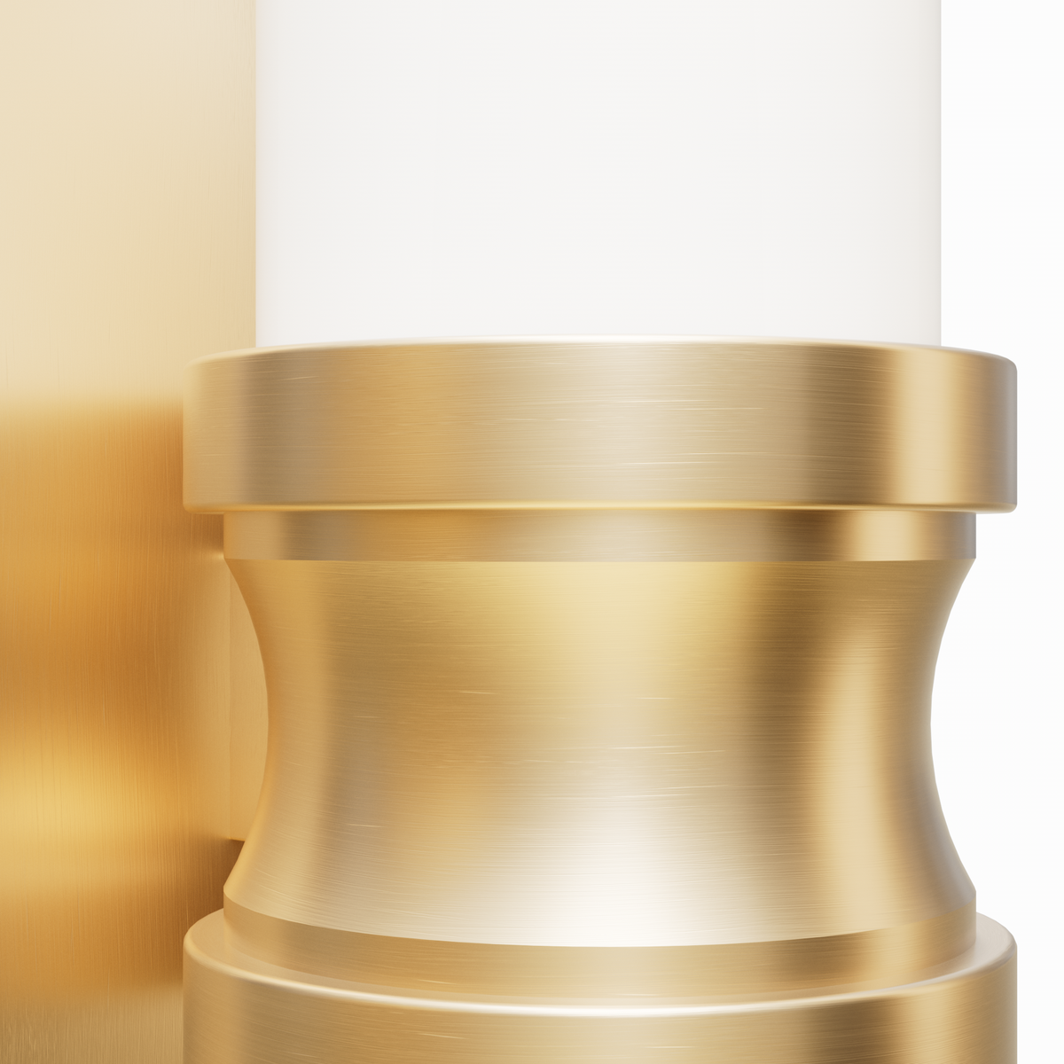 Lenlock 13-inch 1-light Alturas Gold Wall Sconce with Cased White Glass