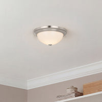 5.75'' Whitton Satin Nickel 2 Light Flush Mount