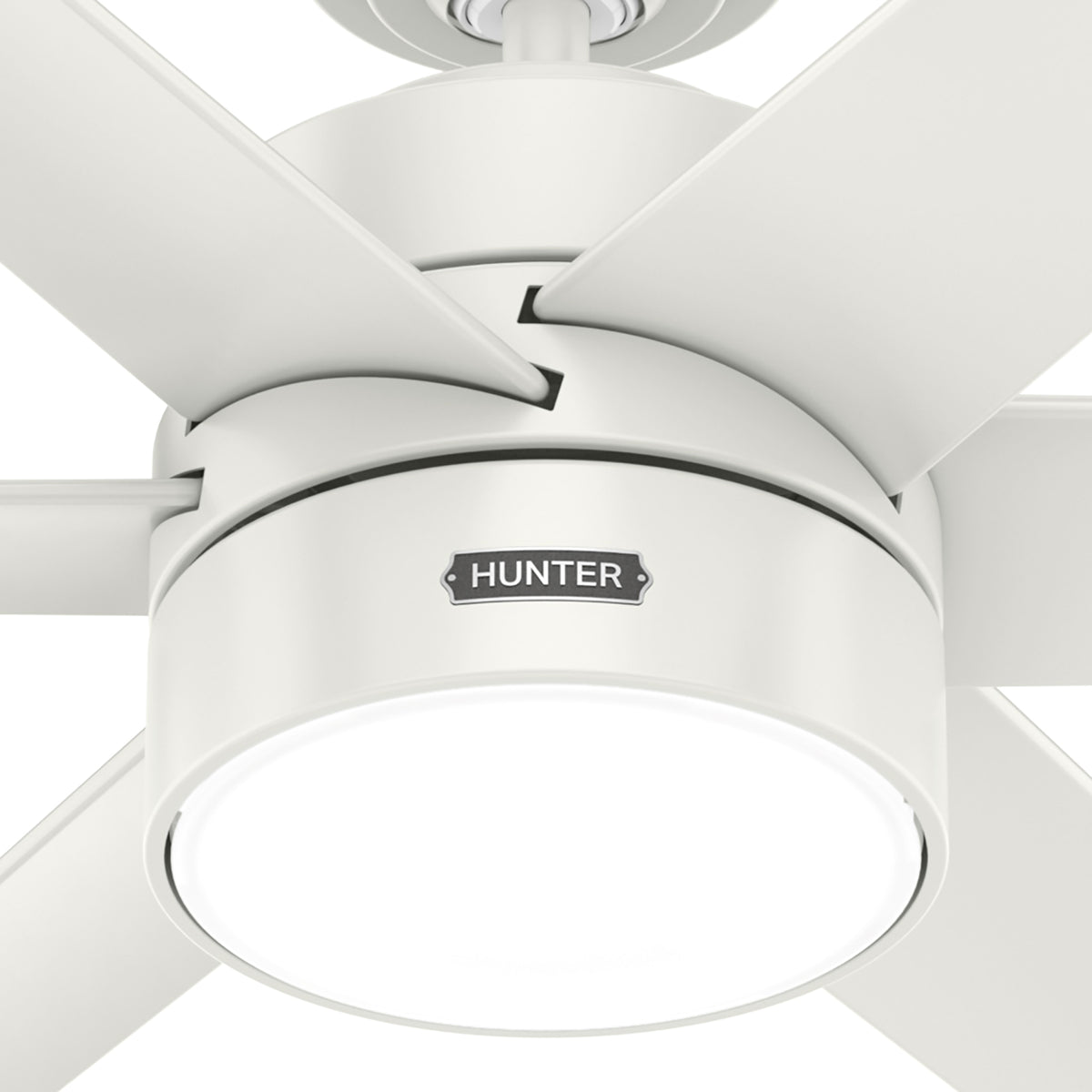 60 inch Solaria ENERGY STAR® Fresh White Damp Rated Ceiling Fan with LED Light Kit and Wall Control