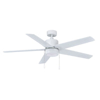 52 Inch Aldea V AC White Indoor Ceiling Fan 5-Blade