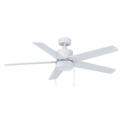 52 Inch Aldea V AC White Indoor Ceiling Fan 5-Blade
