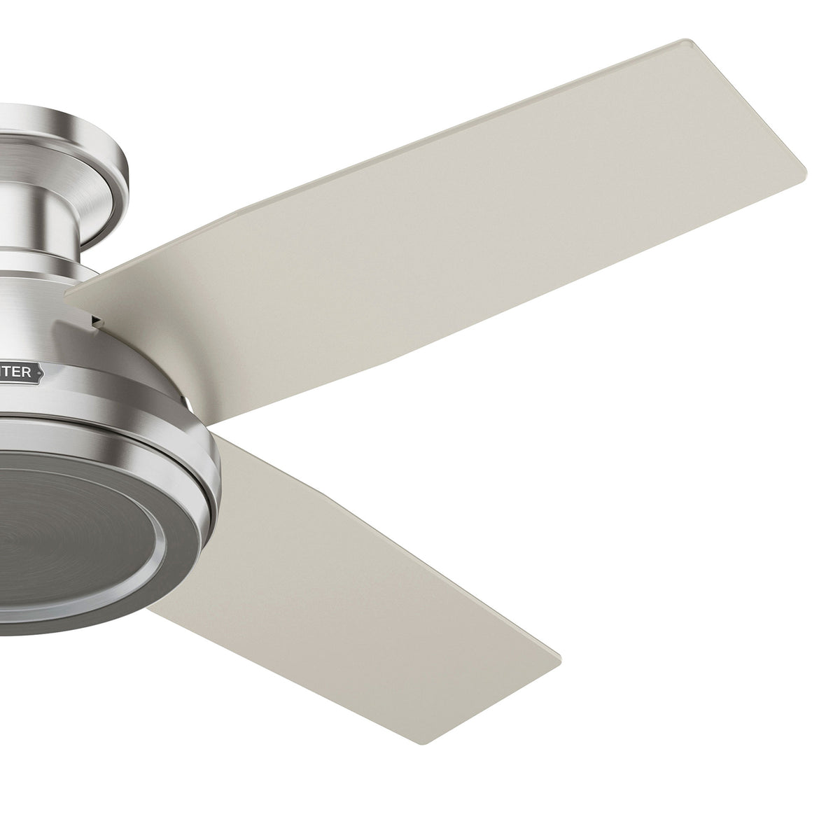 44 inch Dempsey Brushed Nickel Low Profile Ceiling Fan and Handheld Remote