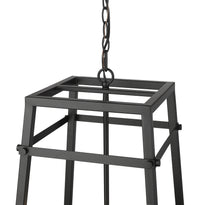 24'' Tellsa Matte Black 4 Light Pendant