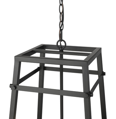 24'' Tellsa Matte Black 4 Light Pendant