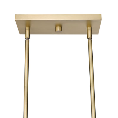 10.75'' Nellita Vintage Brass 5 Light Linear Chandelier