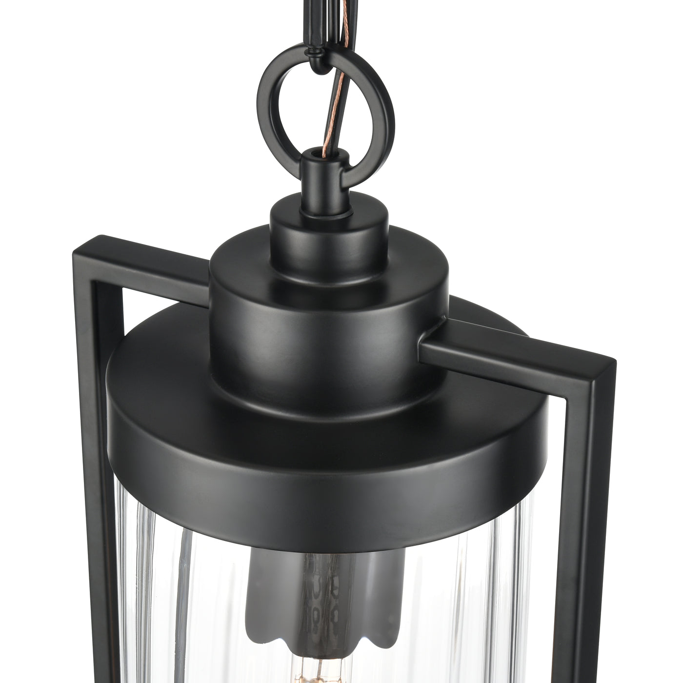 19'' Braselton Powder Coated Black 1 Light Hanging Lantern