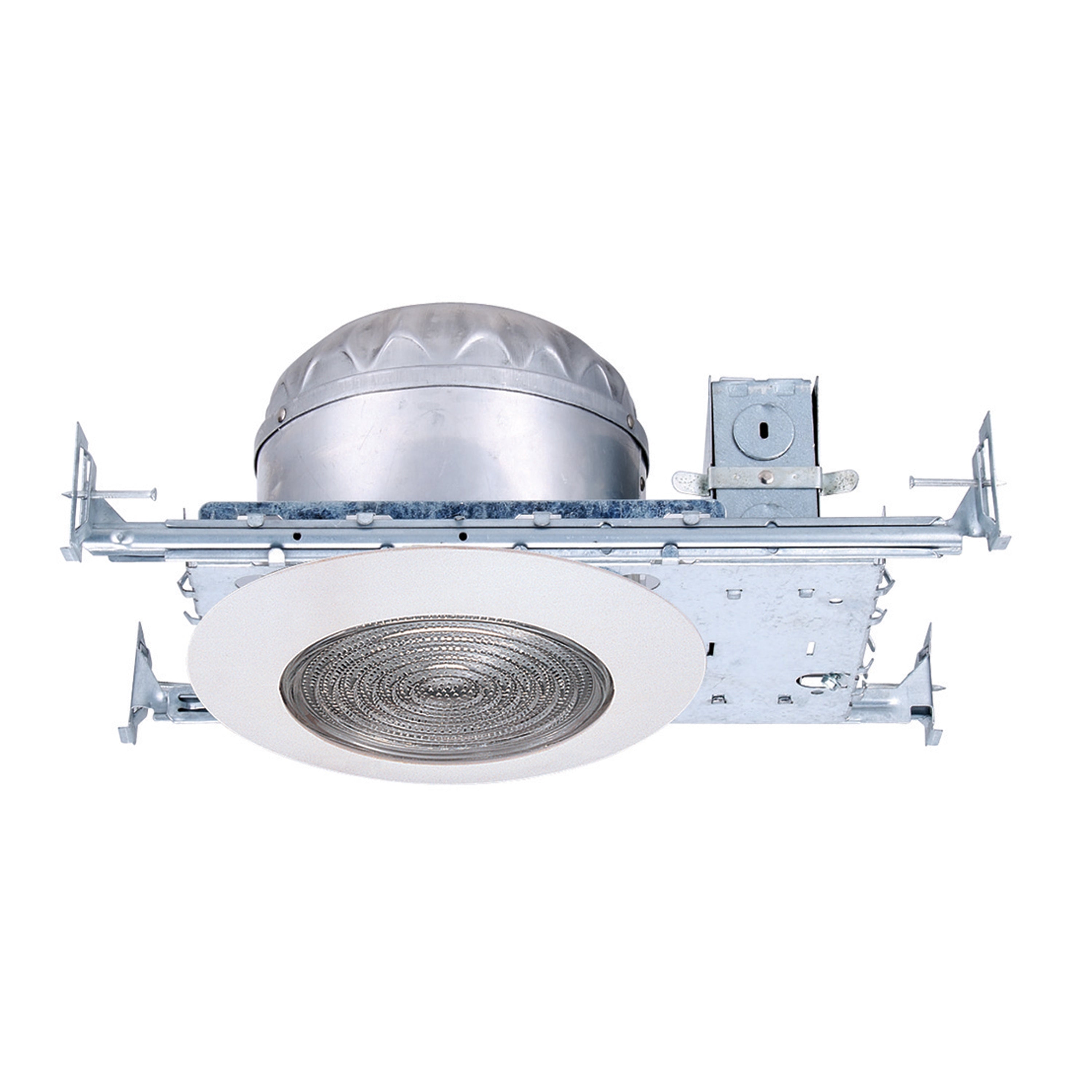 6-inch Galvanized Recessed Light Housing with Damp Rated Build and 120V Input