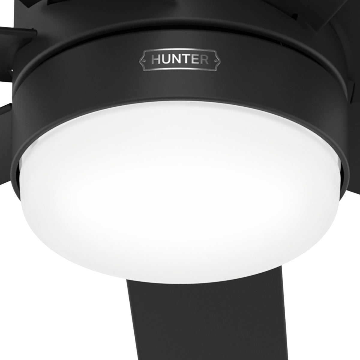 52 inch Brazos ENERGY STAR® Matte Black Damp Rated Ceiling Fan with LED Light Kit and Handheld Remote