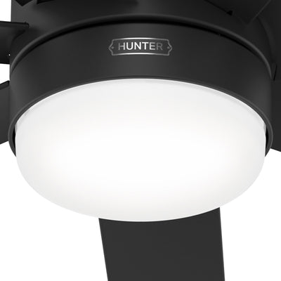 52 inch Brazos ENERGY STAR® Matte Black Damp Rated Ceiling Fan with LED Light Kit and Handheld Remote