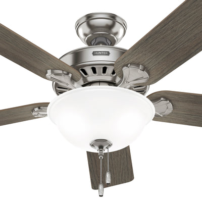 52 inch Pro's Best ENERGY STAR® Brushed Nickel Ceiling Fan with LED Light Kit and Pull Chain