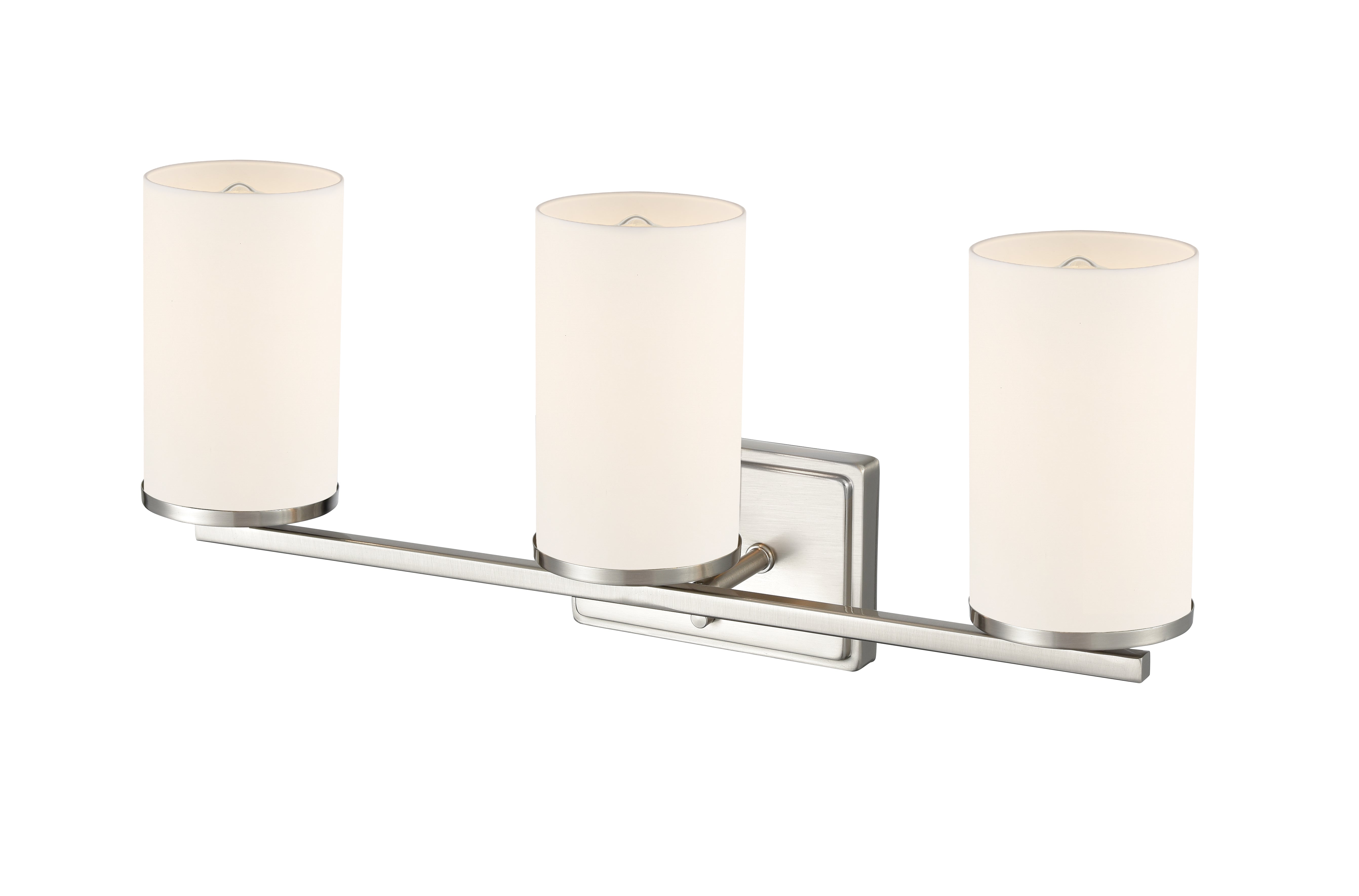 22-inch Verlana Brushed Nickel 3-Light Etched White Glass Bathroom Vanity Light