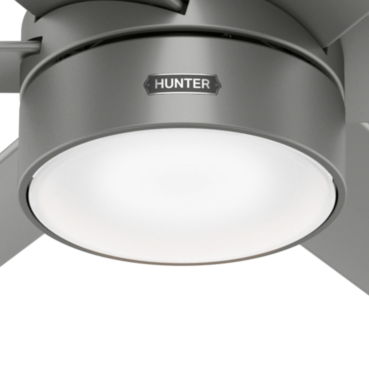 72 inch Solaria ENERGY STAR® Matte Silver Damp Rated Ceiling Fan with LED Light Kit and Wall Control