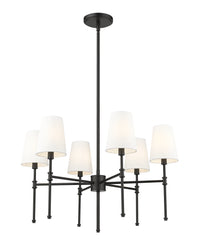 15.75'' Adorra Matte Black 6 Light Chandelier